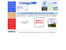 Tablet Screenshot of cottagelink.com